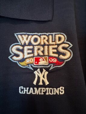 New York Yankees 2009 World Series Champions XL POLO SHIRT EMBROIDERED BASEBALL